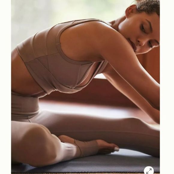 Anthropologie Pants - Anthropologie Varley Athletic Coord Gym Set Kellam Leggings & Bra Vanilla Girl